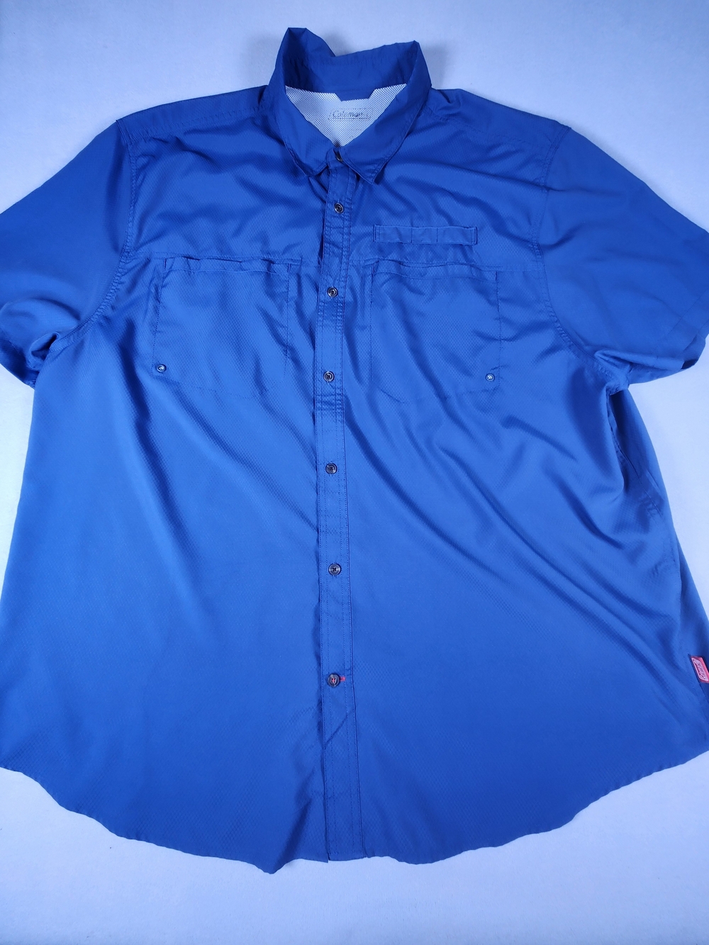 Men's Coleman Casual Camp Fishing Short-Sleeve Button-Down Shirt - Blue